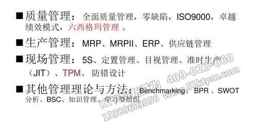 TPM管理與六西格瑪