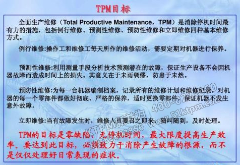 TPM管理的目標